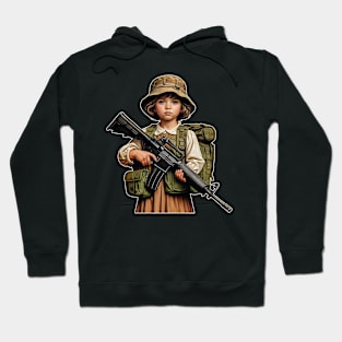 The Little Girl and a Toy Gun Hoodie